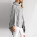 Wholesale Stand Collar Poncho Pullover Sweater for Women